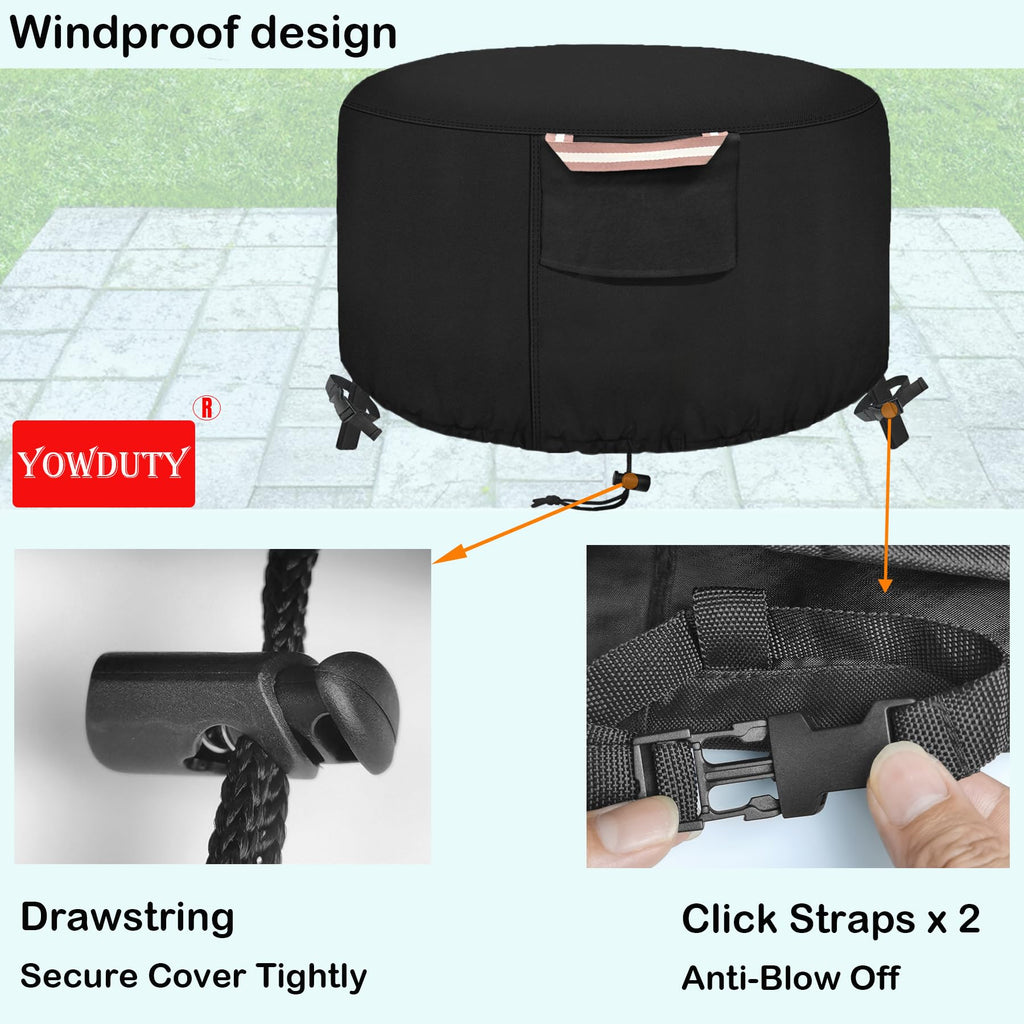 Round Propane Gas Fire Pit Cover 36 x 24 Inch
