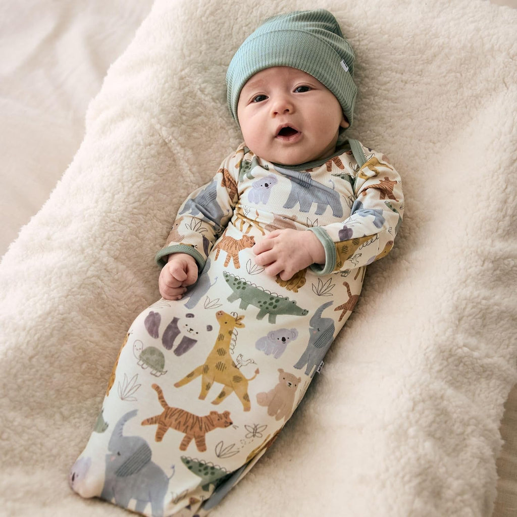 Newborn Infant Gown, Soft Viscose from Bamboo Baby Gown for Newborn Girls & Boys Baby Clothes, Infant Sleeper