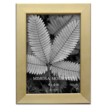 4x6 Brushed Satin Metallic Brass Picture Frame