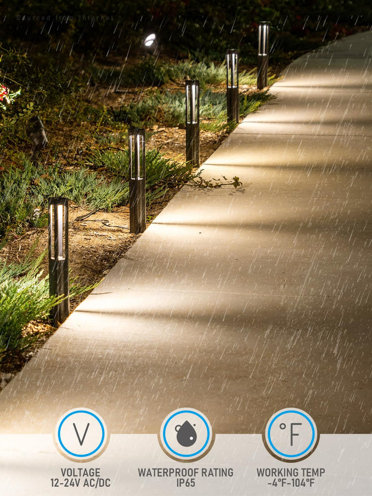 3W LED Low Voltage Path Lights Aluminum 3000K Black
