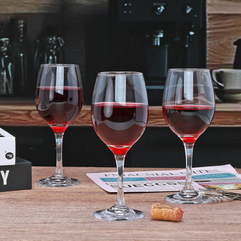 Wine Glasses Set of 12, 11 oz Clear Wine Glass Set, Red/White Wine Glasses with Pretty Gift Box for