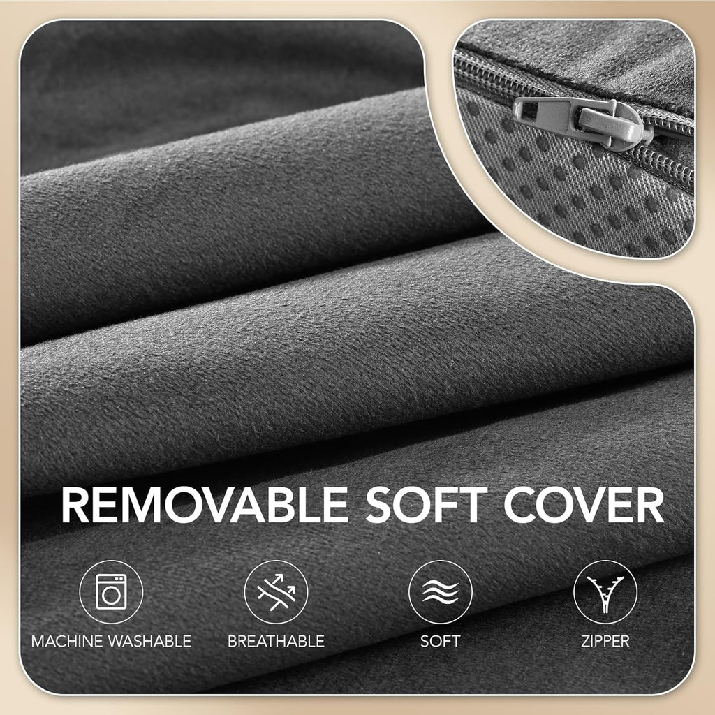 Lumbar Support Pillow for Recliner,Large Memory Foam Back Support Cushion for Sofa & Gaming Chair, Ergonomic Backrest