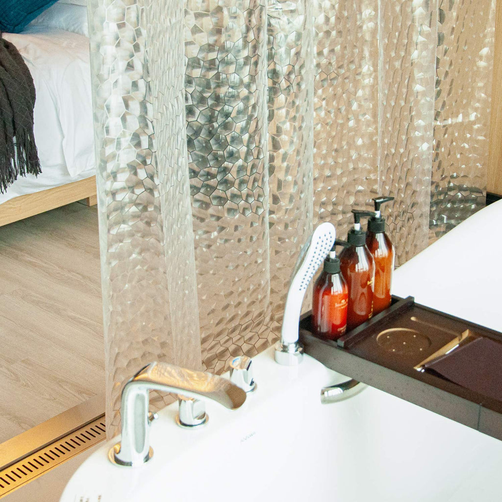 EVA Shower Curtain Liner, 72 x 72, 6 Gauge, Clear Water Cube