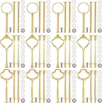 Sets 3 Tiered Tray Hardware Kit,Cute,Gold - Set of 12