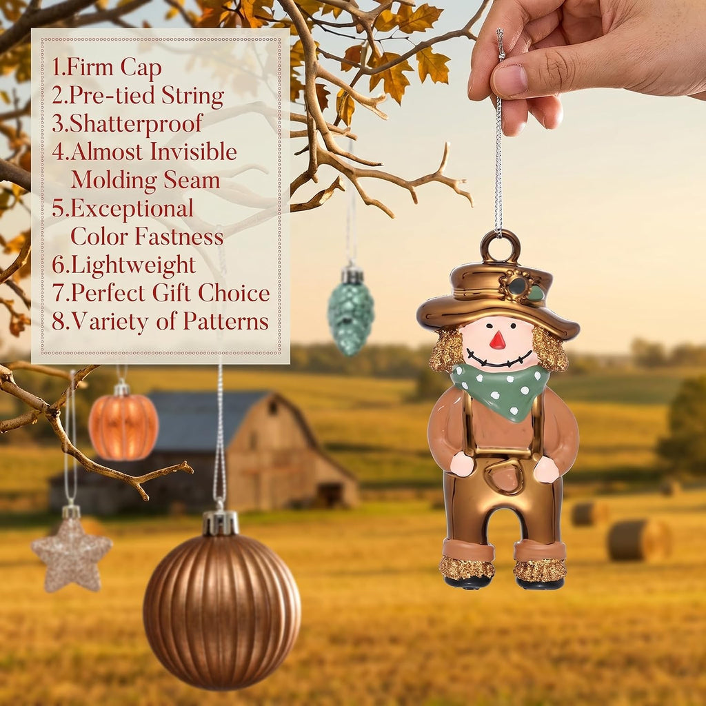 Fall Ornaments Shatterproof Tree Decorations - Set of 50