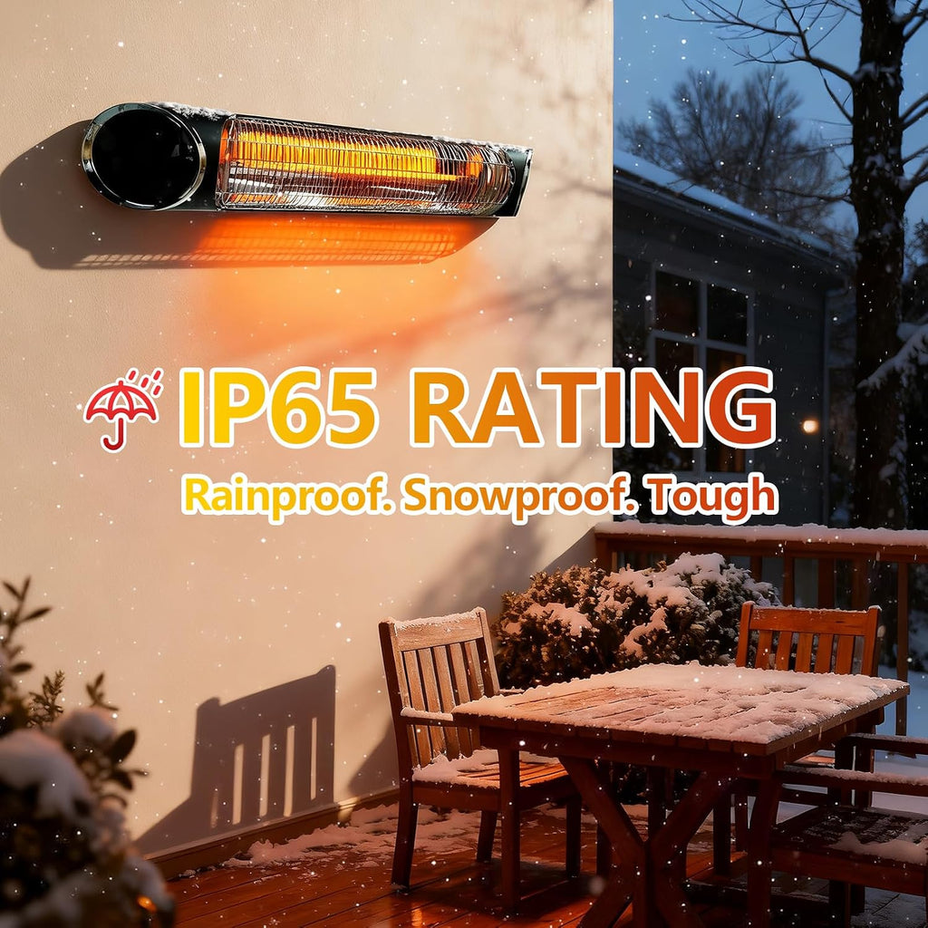 Electric Outdoor Heater, Infrared Patio Heater for Outdoor/Indoor Use, Wall Mounted/Ceiling/Infrared Heater Outdoor