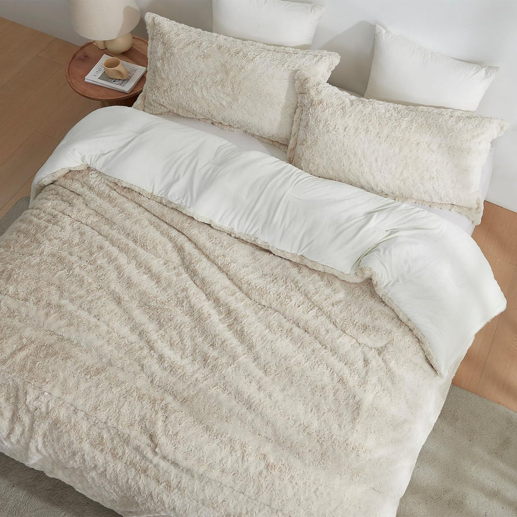 Rare White Bison Coma Inducer Queen Oversized Comforter Set - Tundra White | Experience Coma Worthy Sleep with Cozy