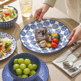 Ceramic Dinnerware Sets, 12-Pieces Plates and Bowls Sets, Scratch Resistant Dishes set for 4