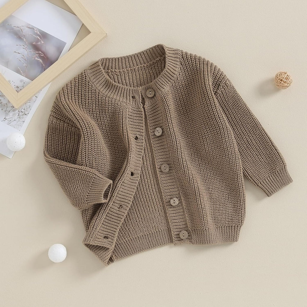 Baby Girl Boy Cute Long Sleeve Button Up Cardigan Toddler Knit Sweater Infant Fall Winter Clothes