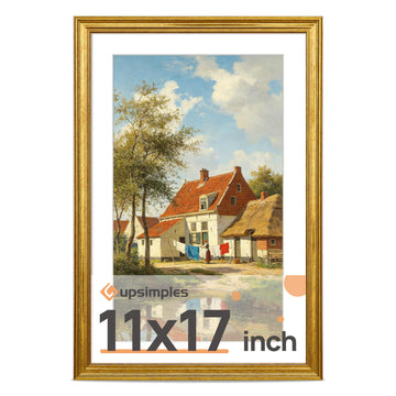 11x17 Picture Frame, Vintage Frames Decor, 1Pack Gold