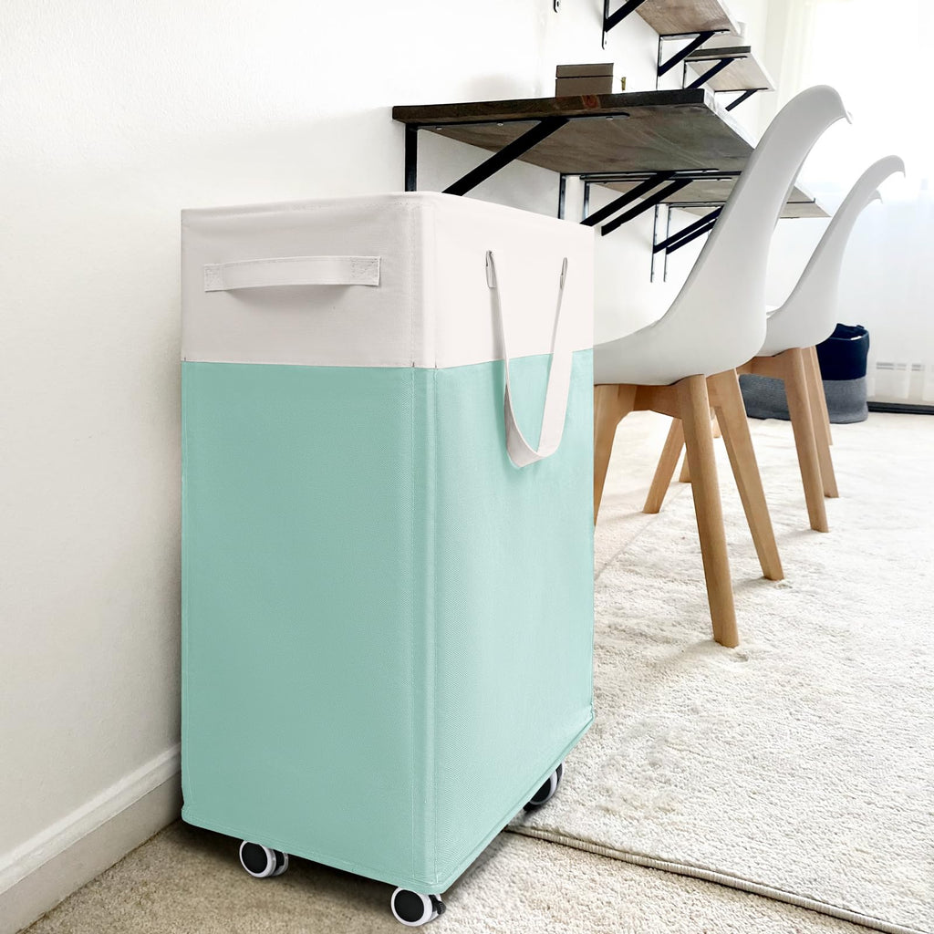 Laundry Basket with Wheels, 75L Laundry Hamper with Wheels, Large Laundry Basket with Removable Wash Bag, Clothes