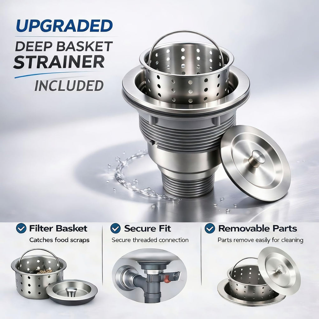 15x13 inch Undermount bar Sink - 18 Gauge 304 Stainless Steel Single Bowl Kitchen Sink with Basket Strainer Island