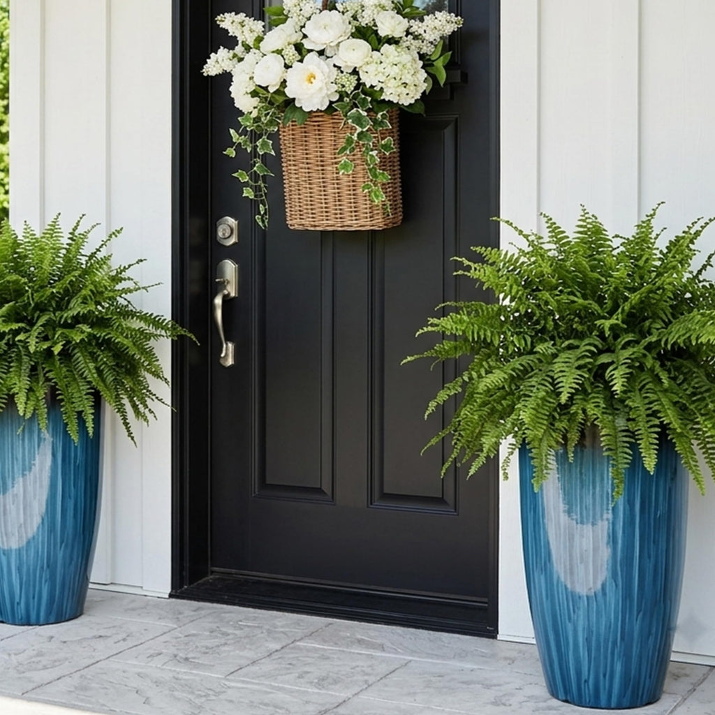 23.5" H. Tall Planters for Outdoor Plants, Large Plant Pots Set of 2