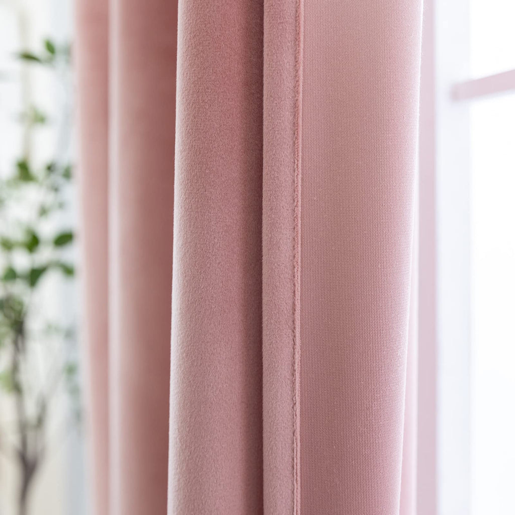 Velvet Curtains [2 Panels] Elegant Living Room Bedroom Window Drape Curtains, Grommet Eyelet Style (52" W x 95" L
