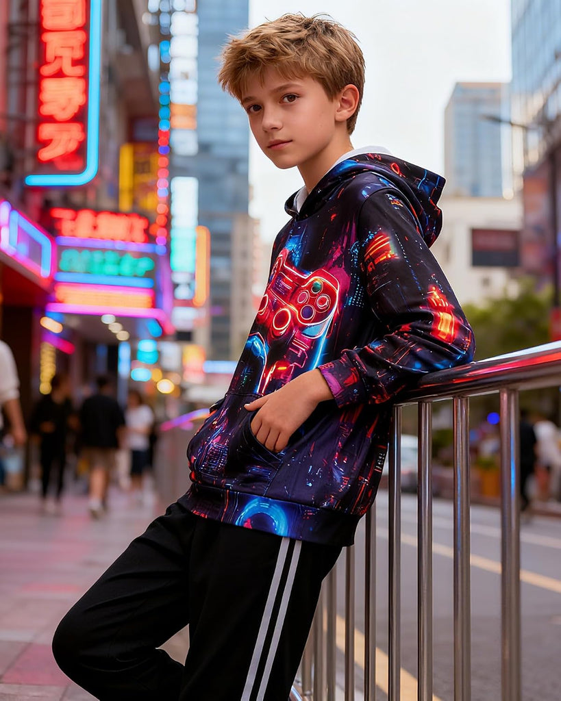 Boys Hoodie Kids 3D All Over Print Thin Pullover Sweatshirt