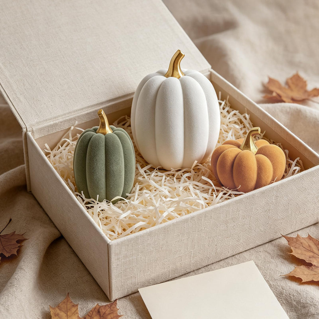 Fall Pumpkin Decor, Faux Artificial Pumpkin Table