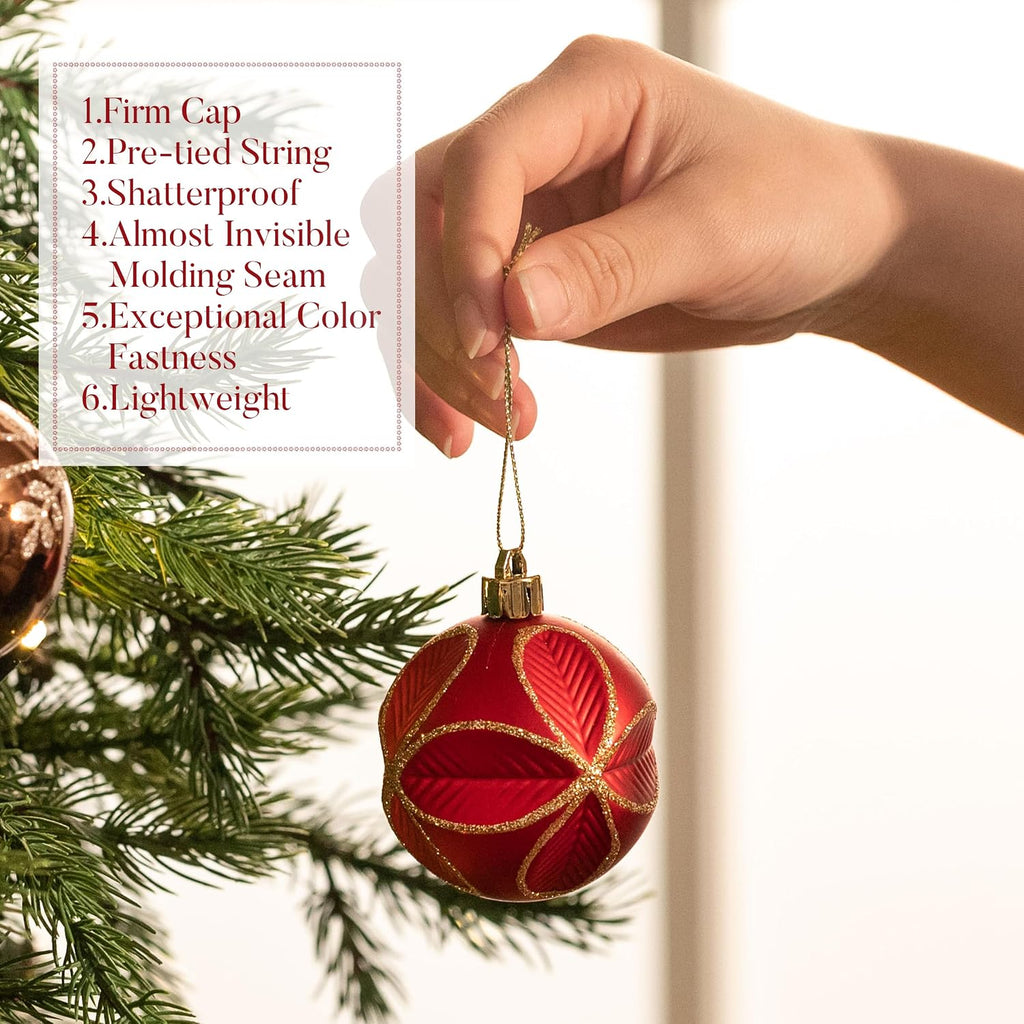 16ct Christmas Tree Decorations Ball Ornaments 2.36 Inches