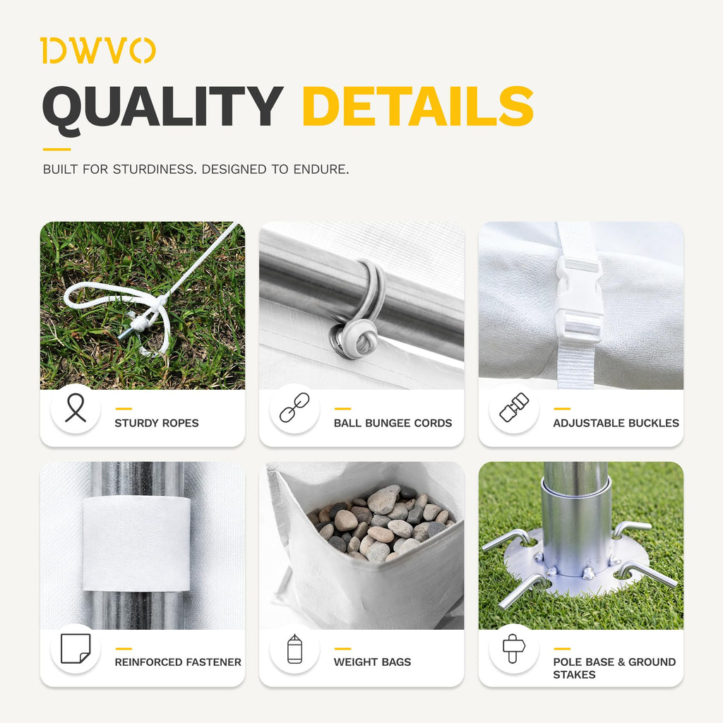20x30ft Party Tent Heavy Duty Wedding Event Shelters White-Straight