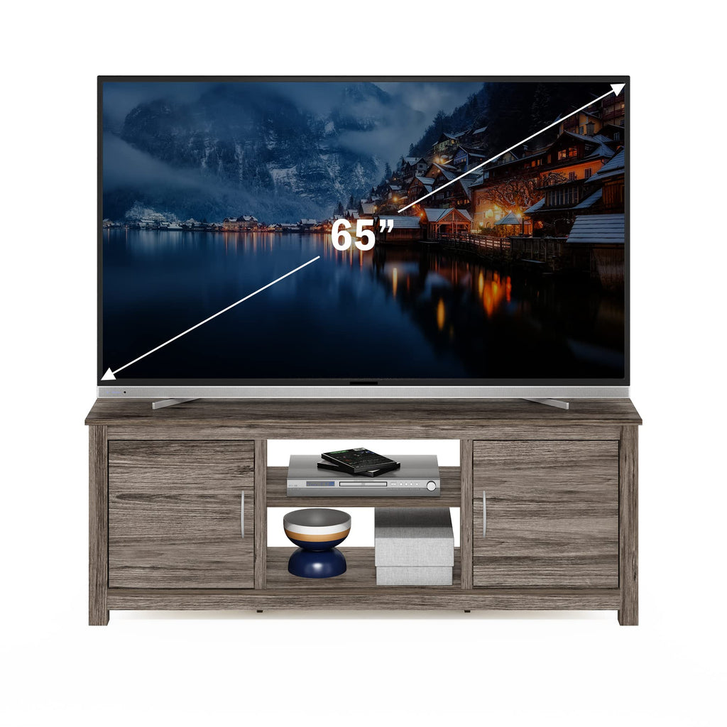 Classic 3-Tier TV Stand for 65 Inch TV, Vintage Oak