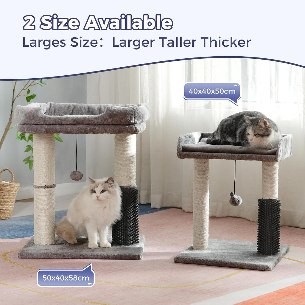 Cat Tree Tower for Large Cats Cat Scratching Post with Bed 20X16"