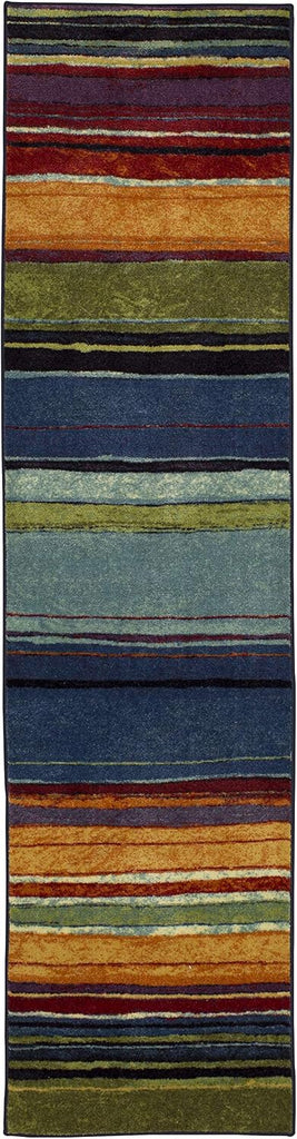 Area Rug Rainbow Stripe 2' x 5'