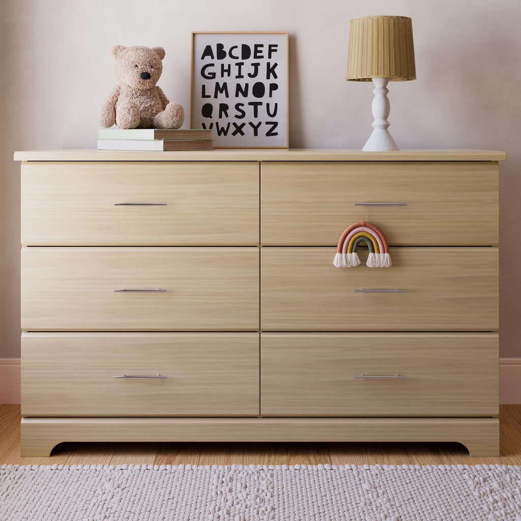 Brookside 6 Drawer Dresser, Driftwood