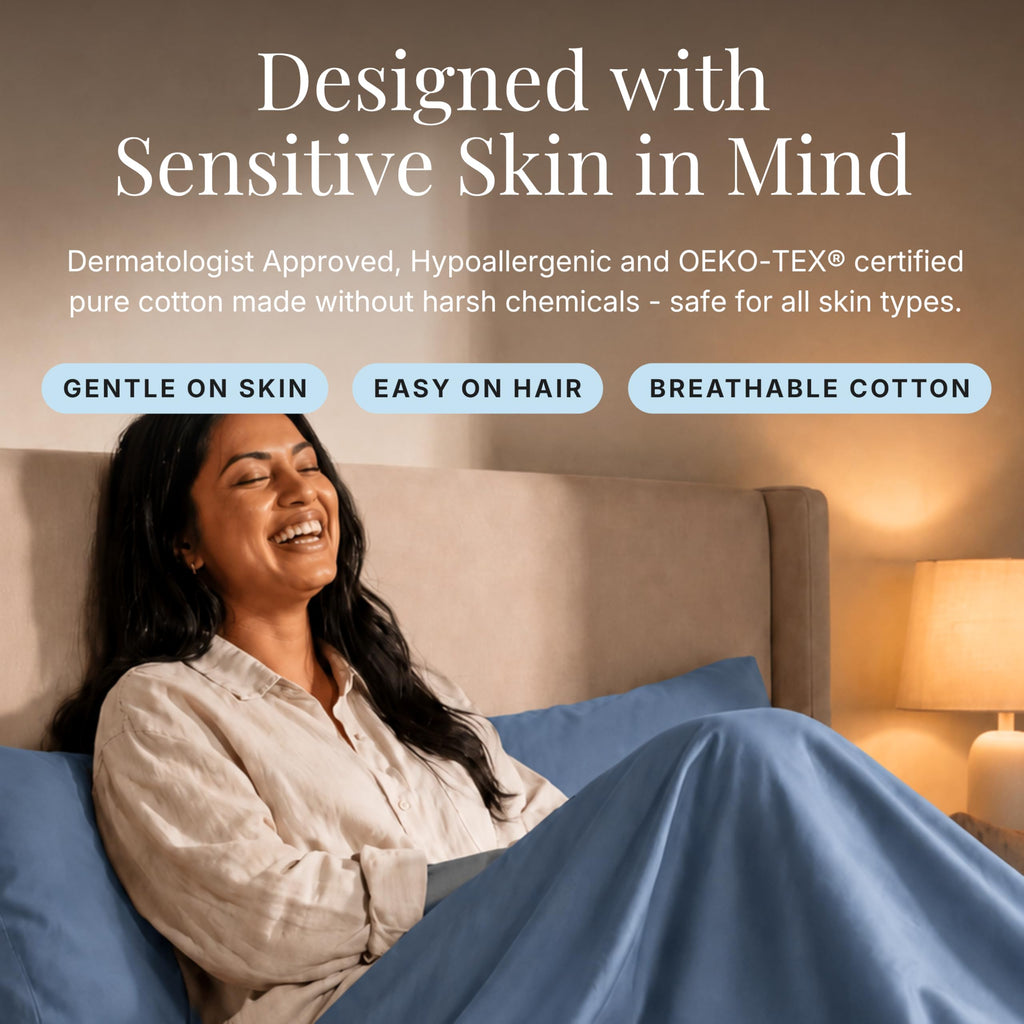 Extra Luxe Cool IT Cooling Cotton Sheets - King, Slate Blue