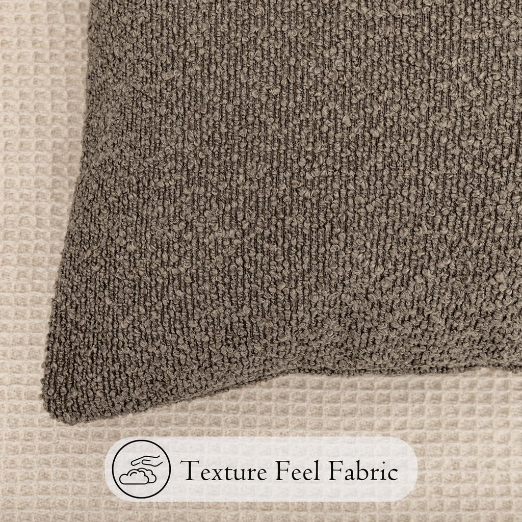 Boucle Body Pillow Cover 20x54 inch Dark Brown