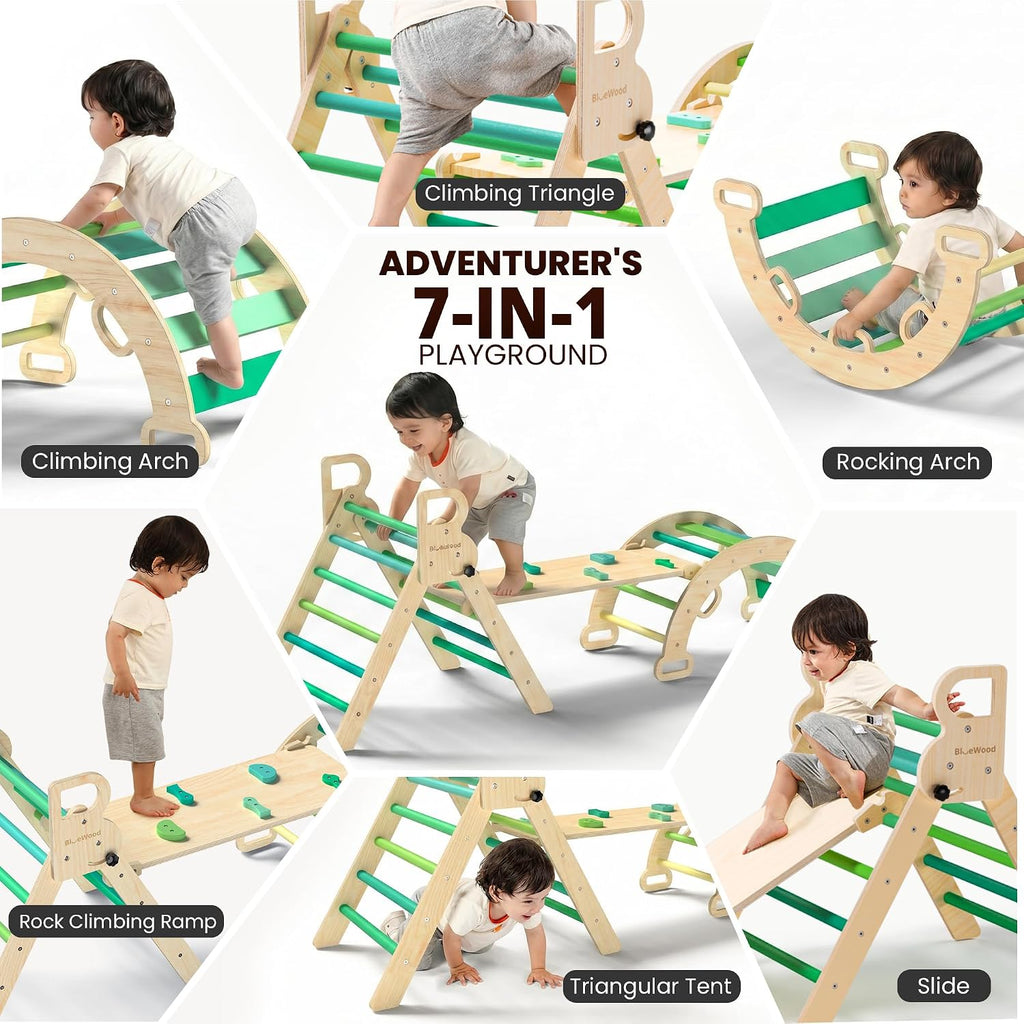 Triangle Set, Toddler Climbing Toys Indoor 7in1 Foldable
