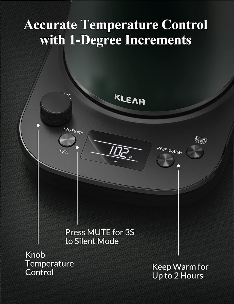 Gooseneck Electric Kettle with Temperature Control - 0.8L Automatic Shut Off Tea & Coffee Kettle, Hot Water Boiler