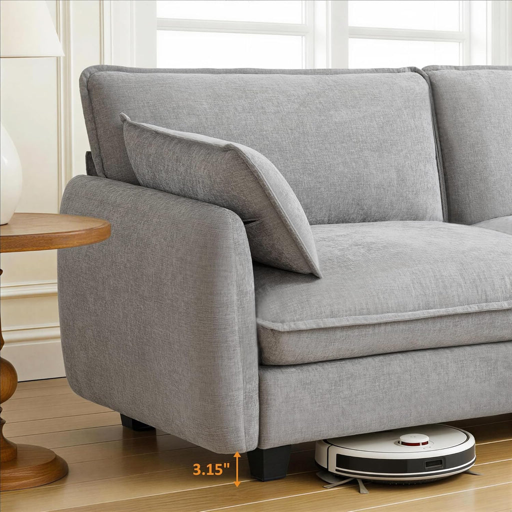MCombo Oversized Modular Sectional Sofa, FSC Certified L Shaped Cloud Sectional Couches for Living Room
