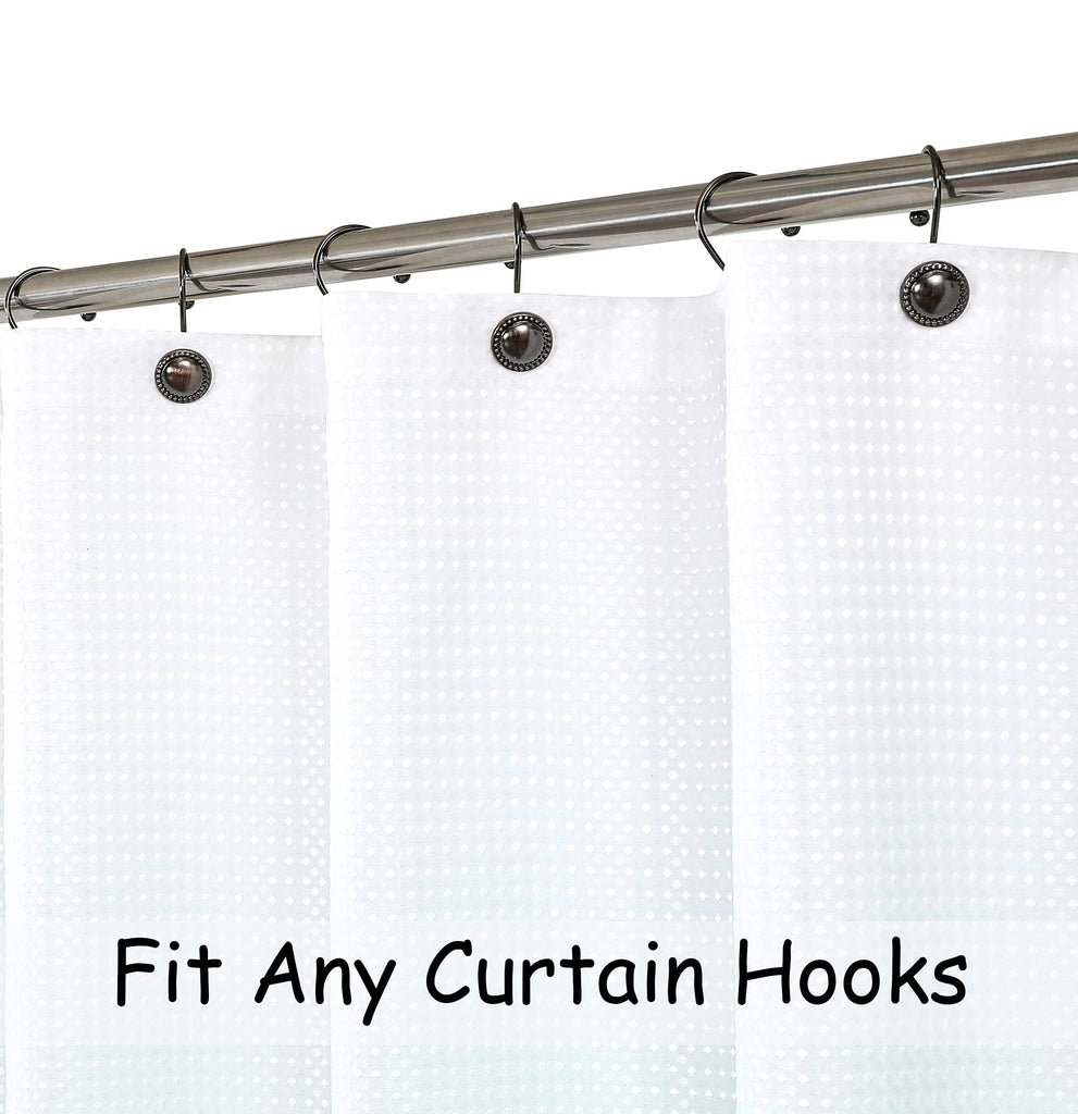 Aqua Ombre Waffle Weave Shower Curtain with Grommets, 70"x72"