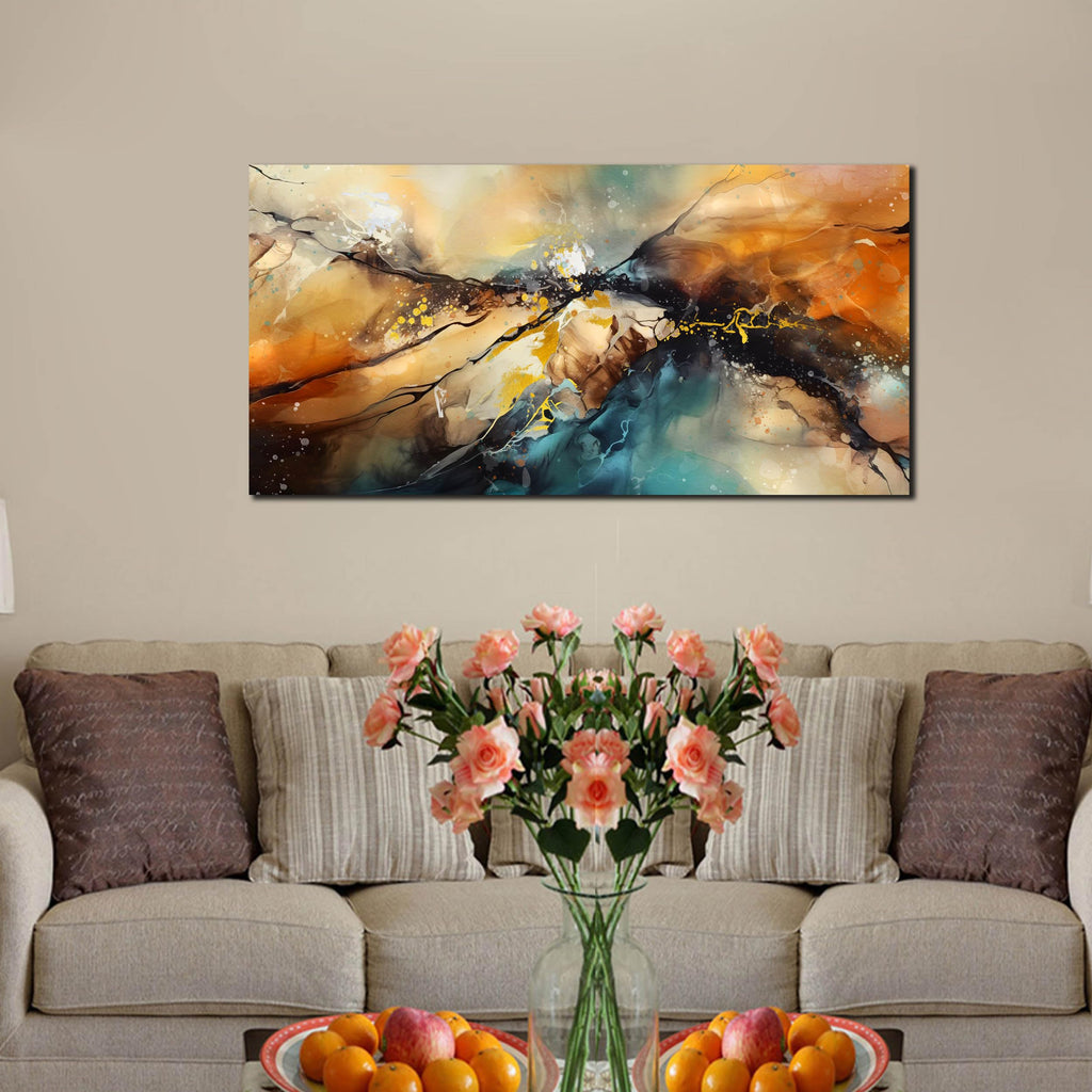 Abstract Paintings Wall Art - Modern Wall Decor Kitchen Room Wall Art Ready to Hang Size 20" x 40"