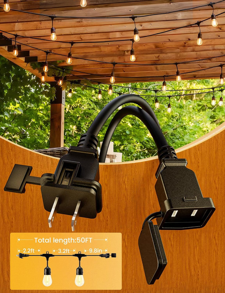 Outdoor String Lights for Outside 200 FT Waterproof Commercial Grade