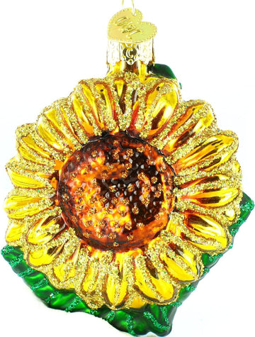 Sunflower Garden Gifts Glass Blown Ornaments, Sunflower 3 Inches