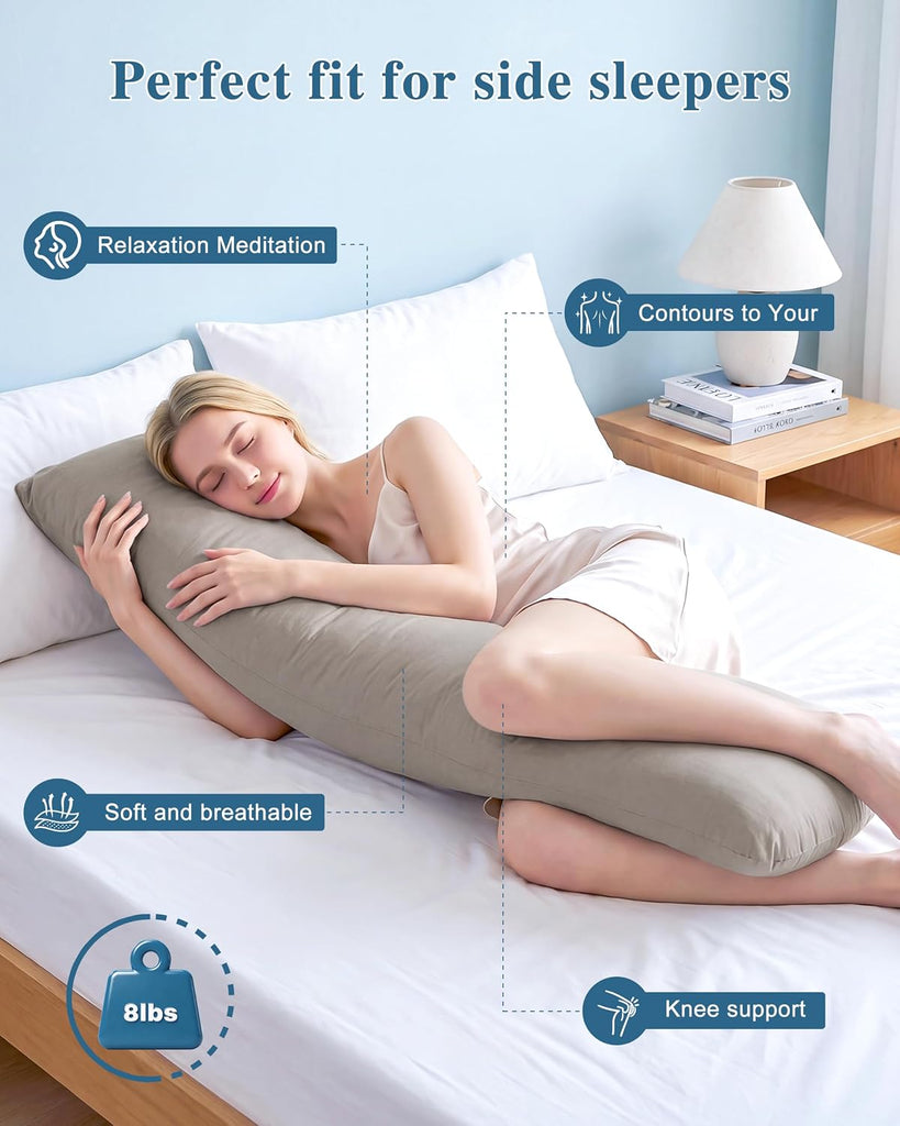 Weighted Body Pillow 6.5lbs Cooling Body Pillow (41" x 10")