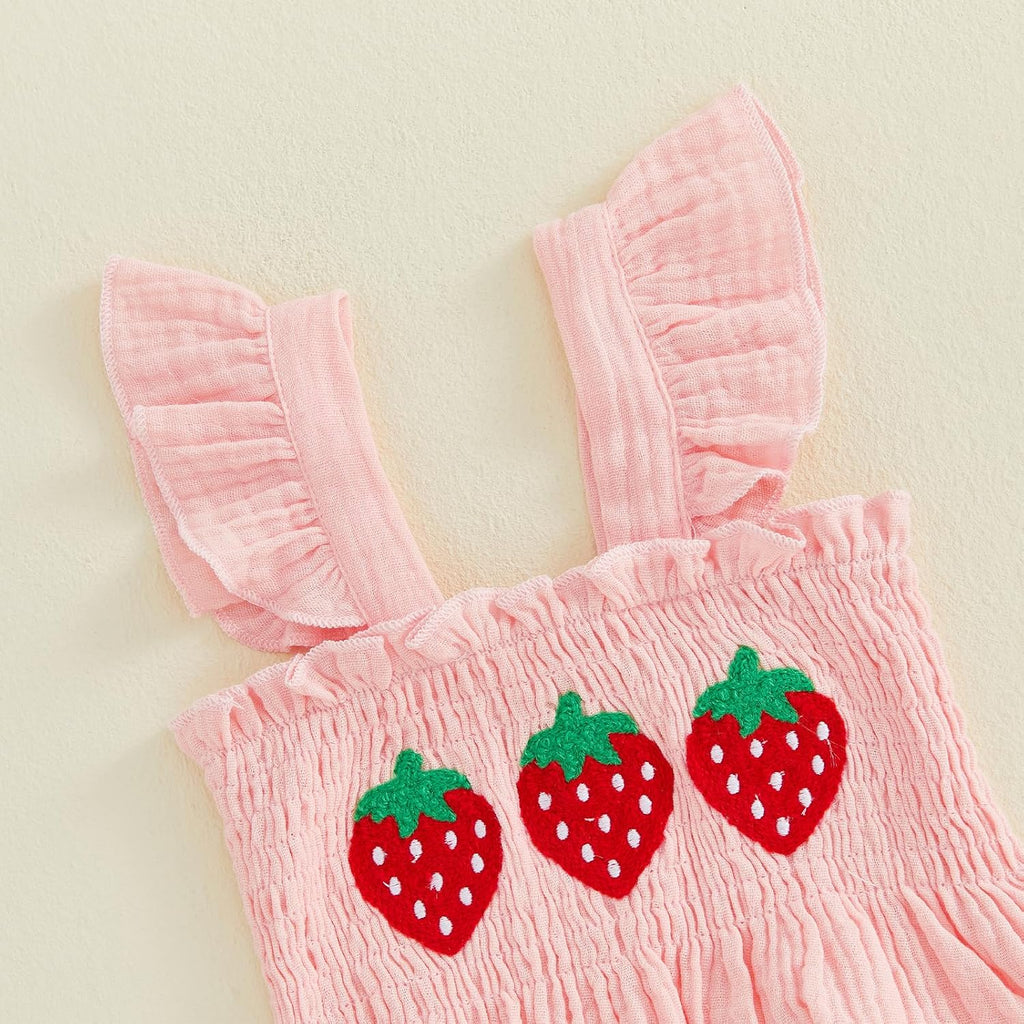 Toddler Baby Girl Summer Clothes Sleeveless Muslin Smocked Top Pants 6 9 12 2 3 4 Cute Kids Outfit