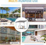 8' x 8' White Gazebo Outdoor Pergola for Patio, Small Wall-M - Image 6