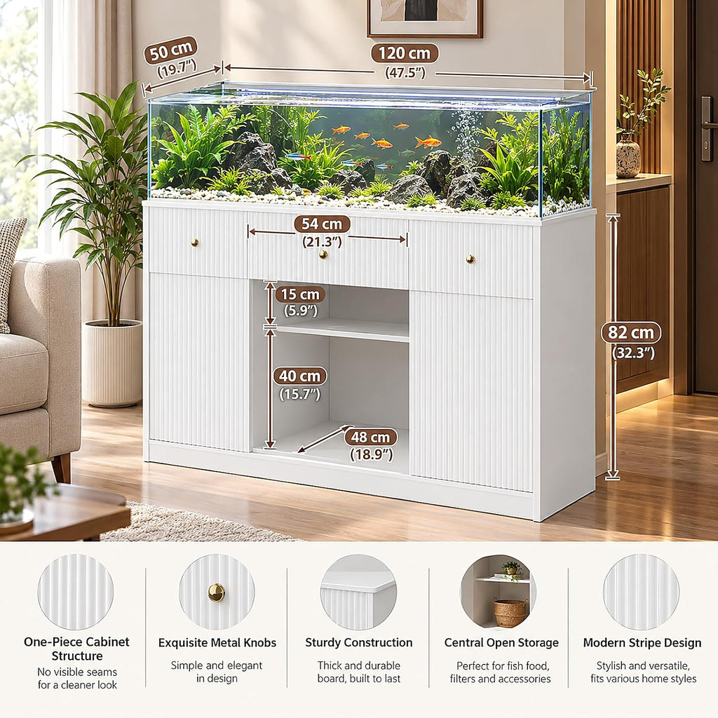 55-75 Gallon Fish Tank Stand, Dual Aquarium Stand with Power Outlet