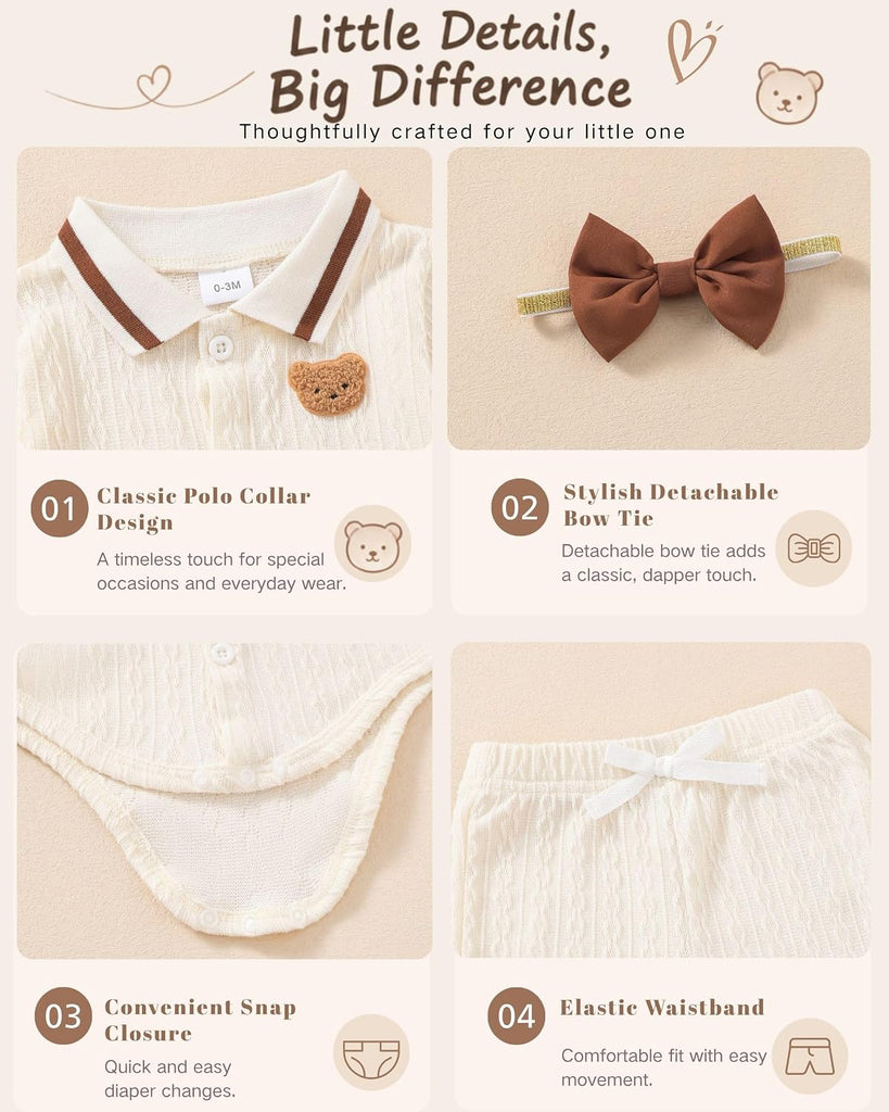 Newborn Baby Boy Clothes Infant Boys Gentleman Outfits