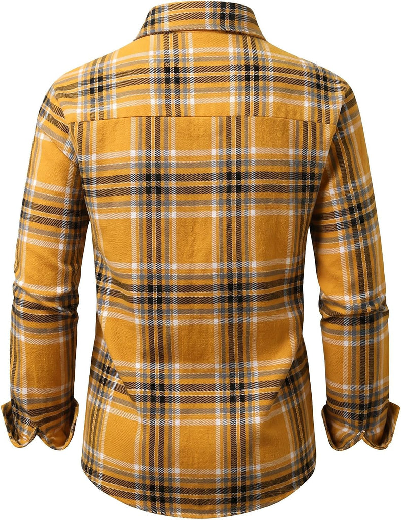Boys Flannel Shirts Long Sleeve Plaid Button Down Shirt