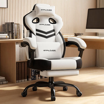 Gaming Chair for Adults, Ergonomic High Back Chair with Footrest | Big & Tall Computer Video Gaming Chair, Comfort