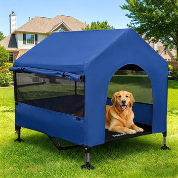 Dog House, Large Dog Houses Outdoor Indoor Elevated Dog Cot Bed