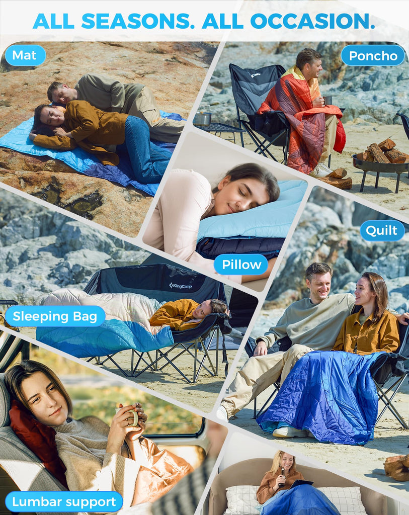 Ultralight Camping Blanket, Wearable Packable Blanket 79x57 Forest