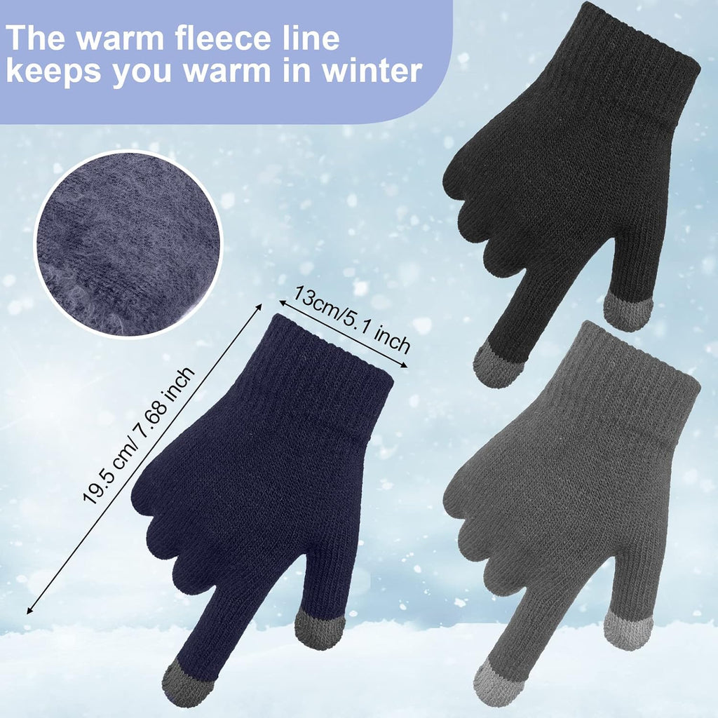 9 Pcs Kids Hat Glove Scarf Sets
