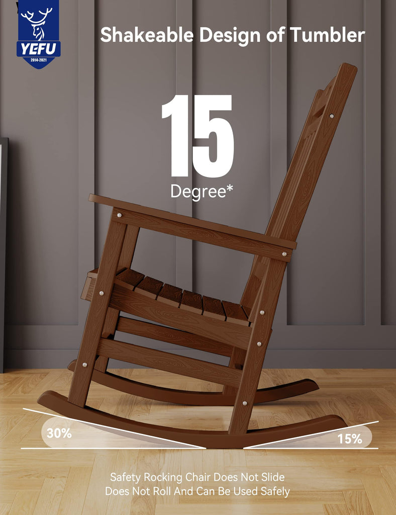Rocking Chair Outdoor, Oversize Rocking Chair HIPS, Set of 4, Teak