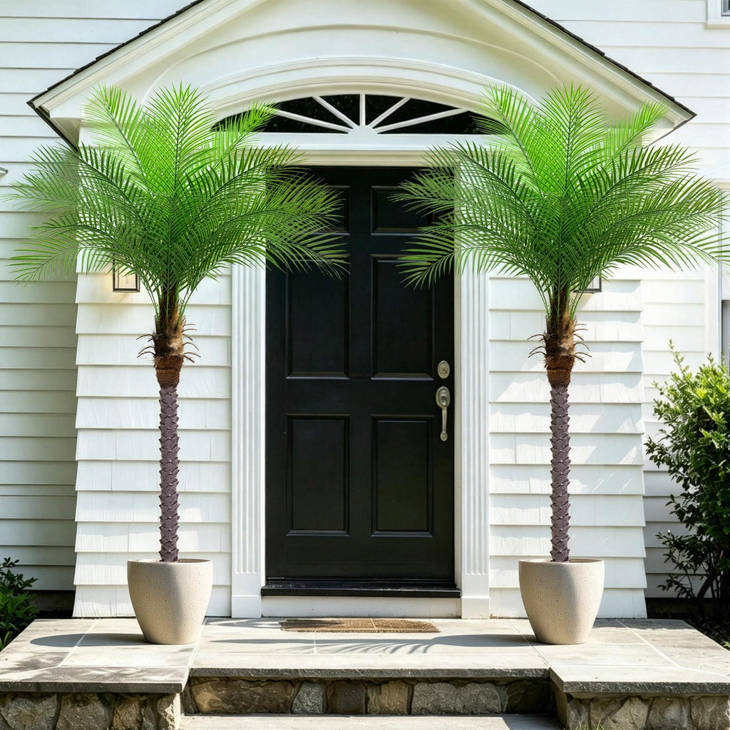 7ft Artificial Phoenix Palm Tree, Faux Coconut Silk Tropical Fake Palm Plant for Indoor Outdoor Home Office Patio