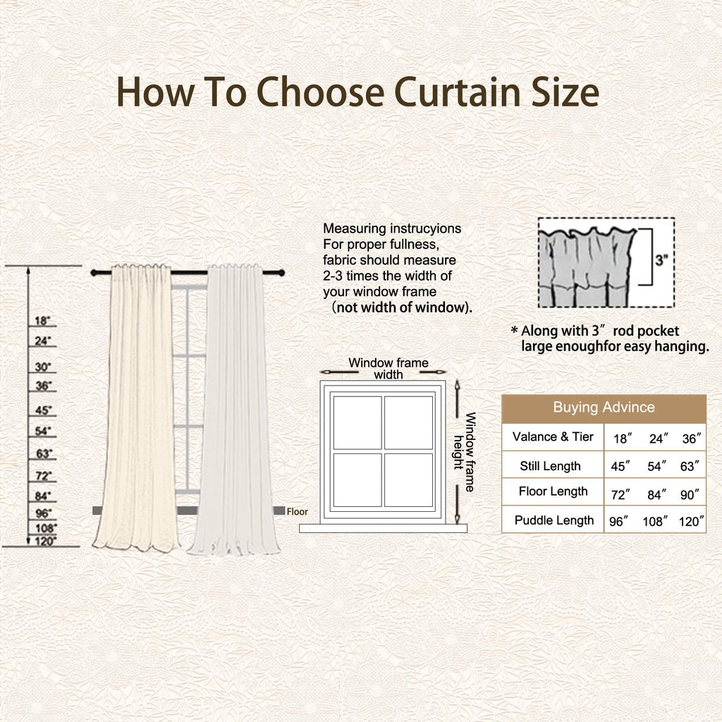 Beige Boho Lace Curtains 84 inches Long, Crochet Macrame Bohemian Drape Farmhouse Vintage Chic Tassels, Cream Sheer