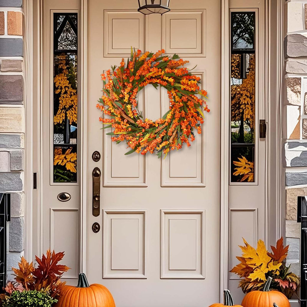 24 Inch Fall Wreaths for Front Door Outside