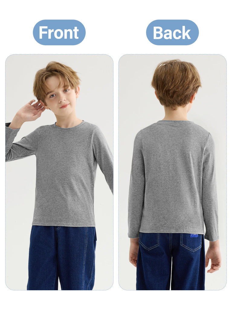 5 Pack Boy and Toddlers Long Sleeve Tees Kids T-Shirts Cotton Top